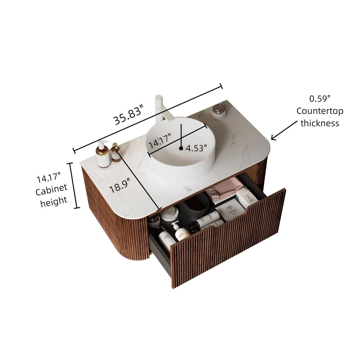 DINA 36" Bathroom Vanity with Sink