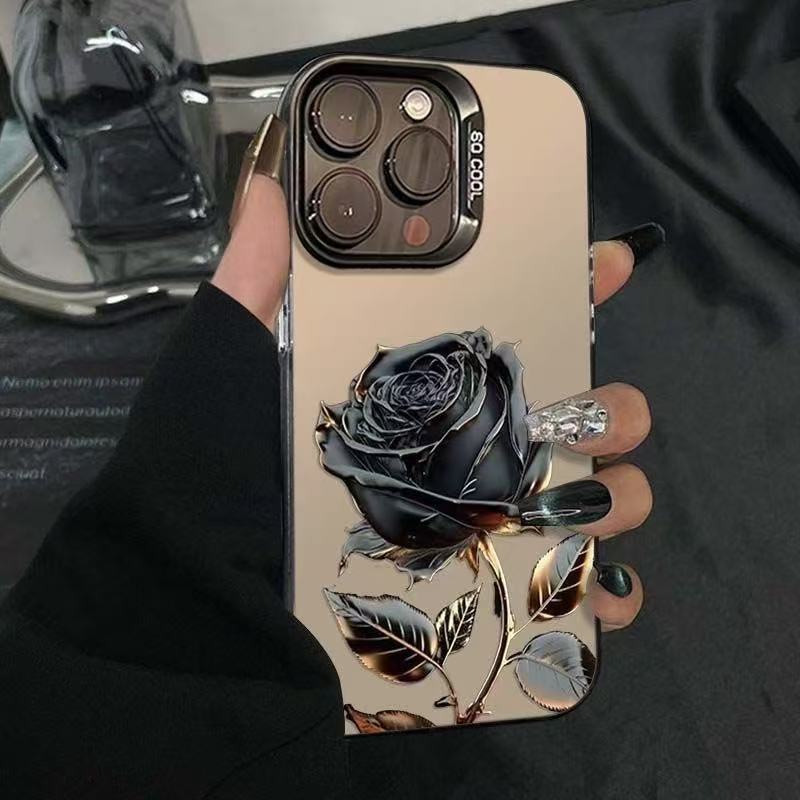 Black Gold Rose 17 Pro Max Phone Case