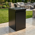 Black Single-Door Storage Locker for Outdoor Kitchen Islands