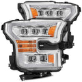 AlphaRex 17-20 Ford Raptor NOVA LED Proj Headlights Plank Style Chrm w/Activ Light Sequential Signal 880151 *Discontinued