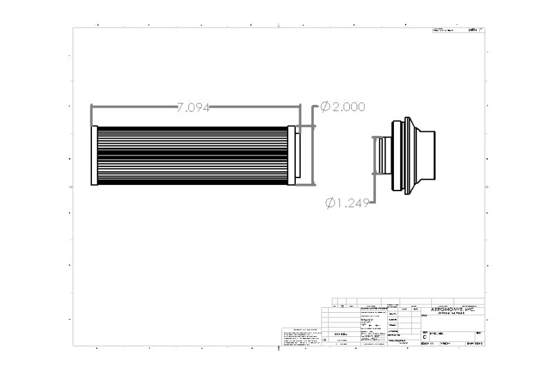 Aeromotive In-Line Filter - AN-16 10 Micron Microglass Element Extreme Flow 12364