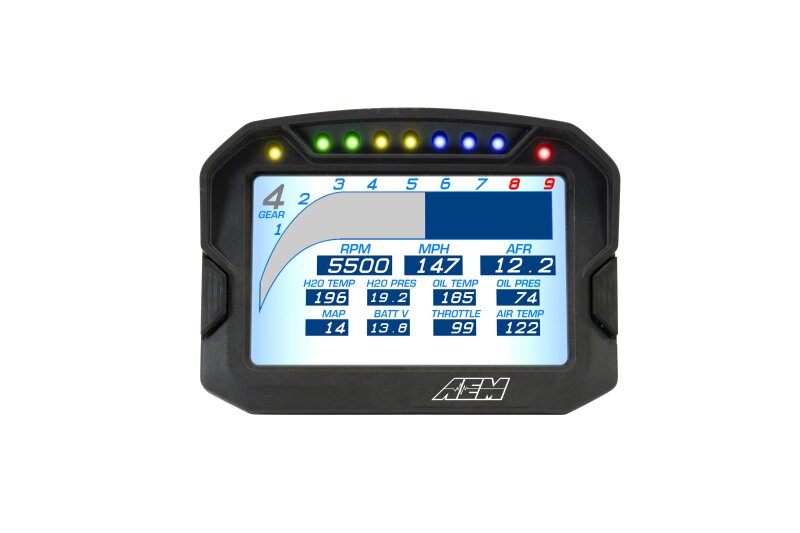 AEM CD-5LG Carbon Logging Digital Dash Display w/ Internal 10Hz GPS & Antenna 30-5603