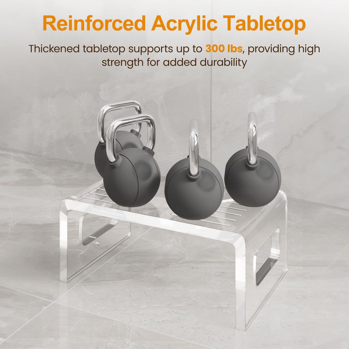 7'' Tall Acrylic Toilet Stool