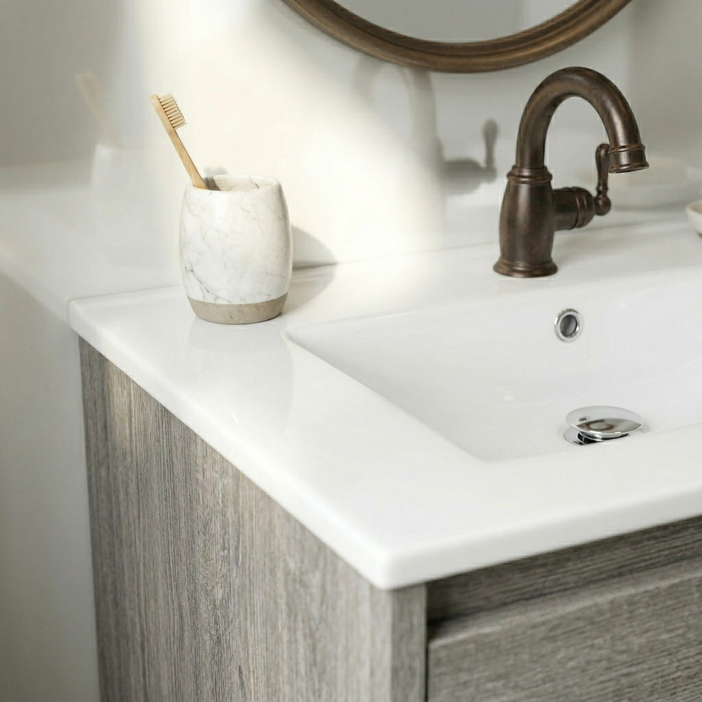24″W x 18″D Drop In Bathroom Ceramic Vessel Sink