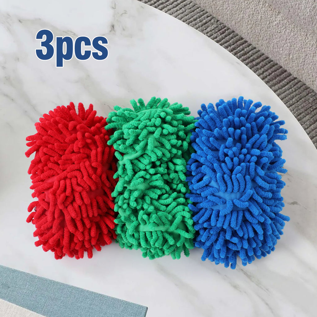Microfiber Mop Slippers - Set of 3 for Effortless Cleaning