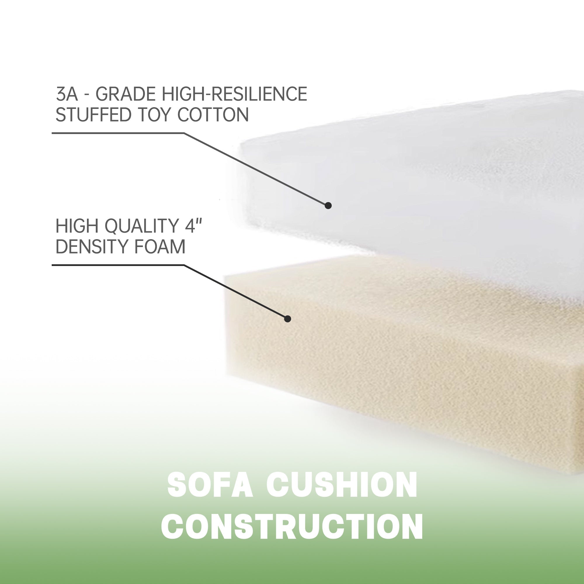 Upholstered Slipcovered Armchair with Ottoman Set of 2