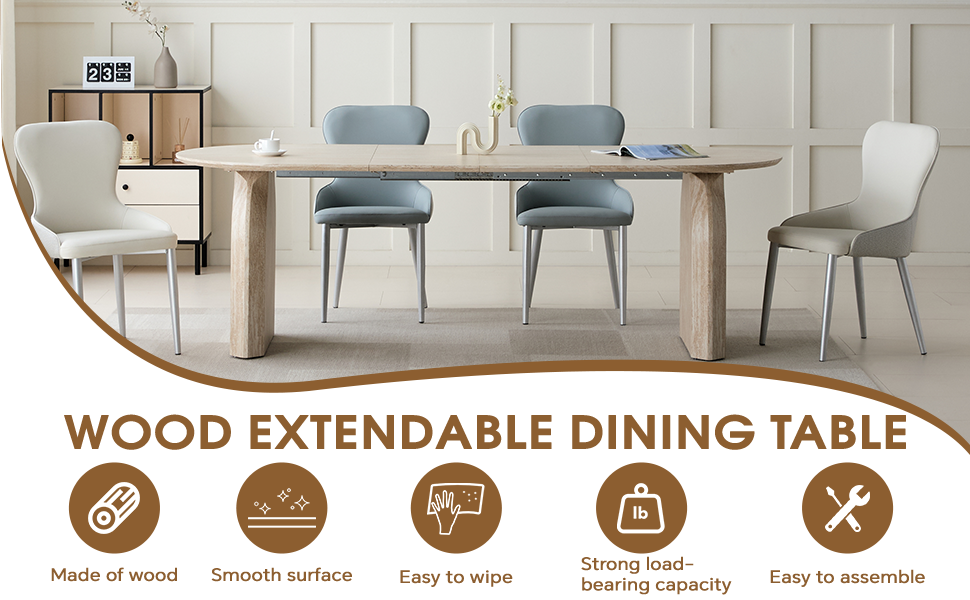 Wood Extendable Dining Table