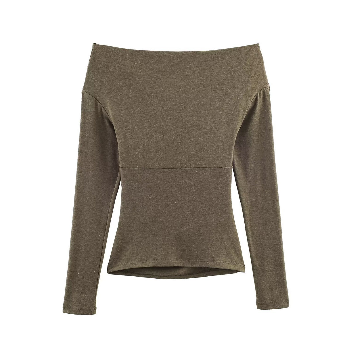 Women's Fashionable All-match Double Pleated Collar Pleated T-shirt Top