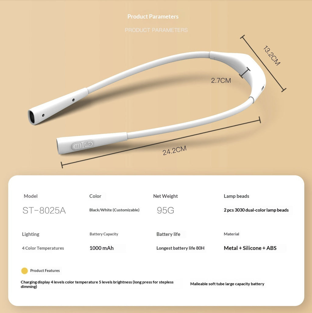 Portable Charging Neck-Mounted Repair Light