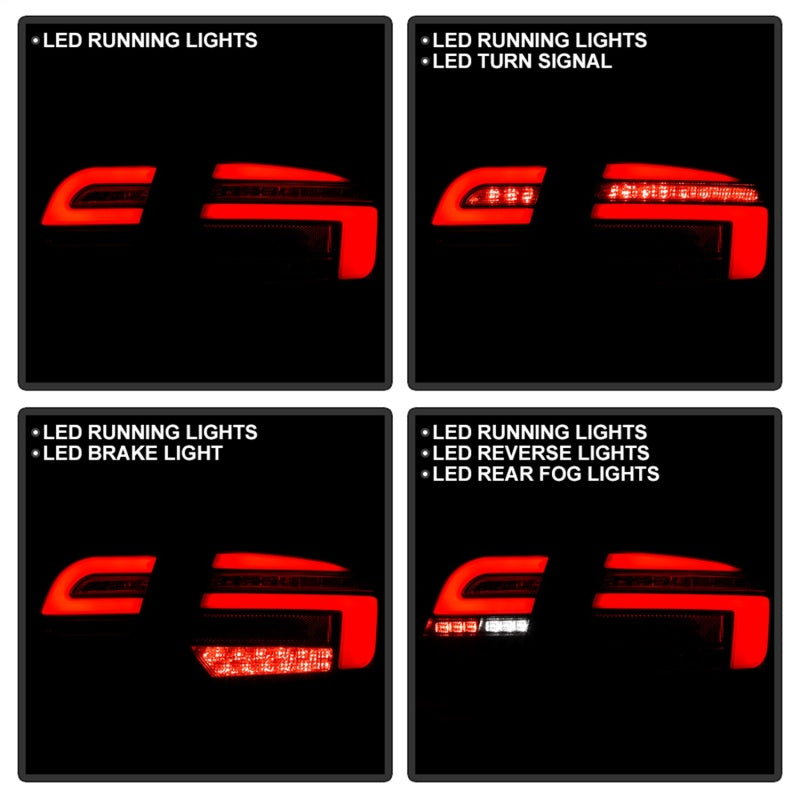 SPYDER 09-13 Audi A3 Full LED Tail Lights - Black (ALT-YD-AA309-LED-BK) 5089069