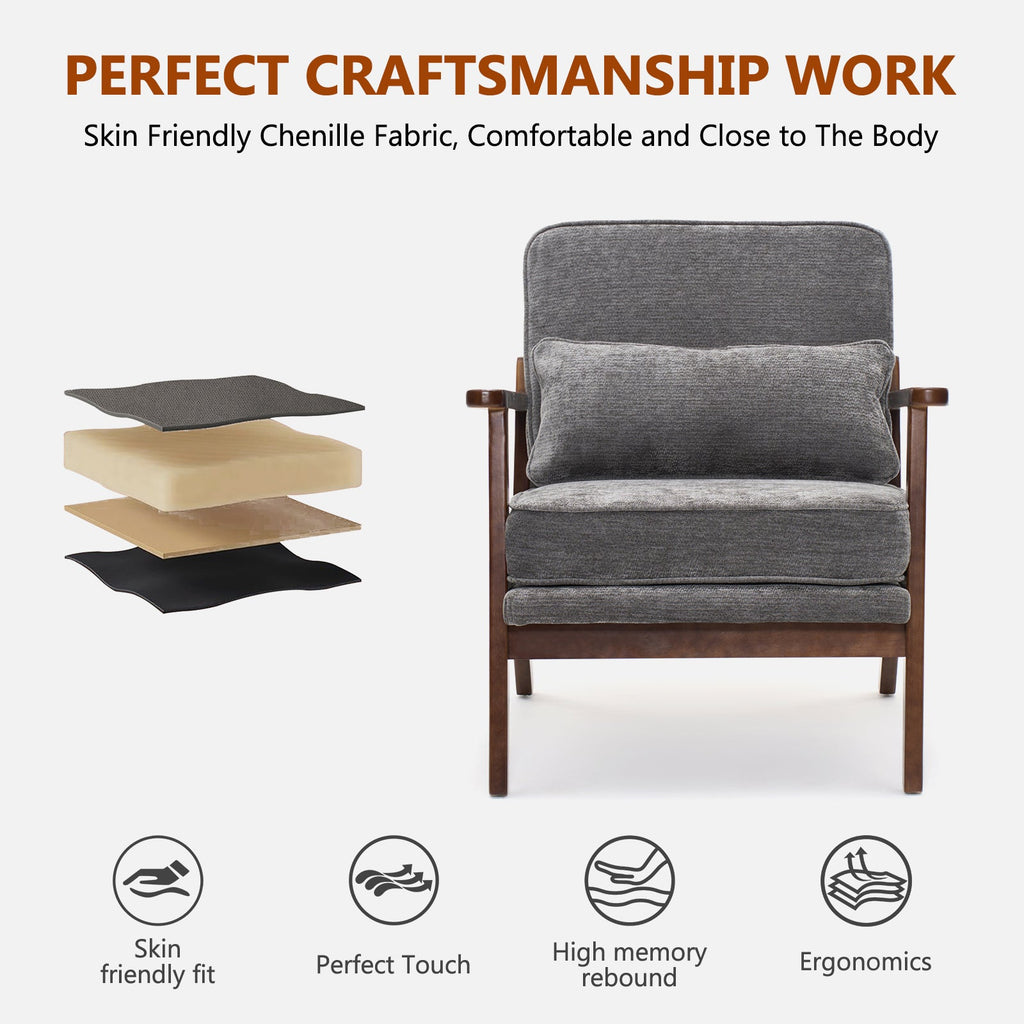 Mid-Century Modern Lounge Chair Single