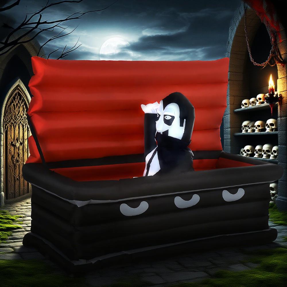 Halloween Inflatables Outdoor Decorations Vampire and Giant Coffin
