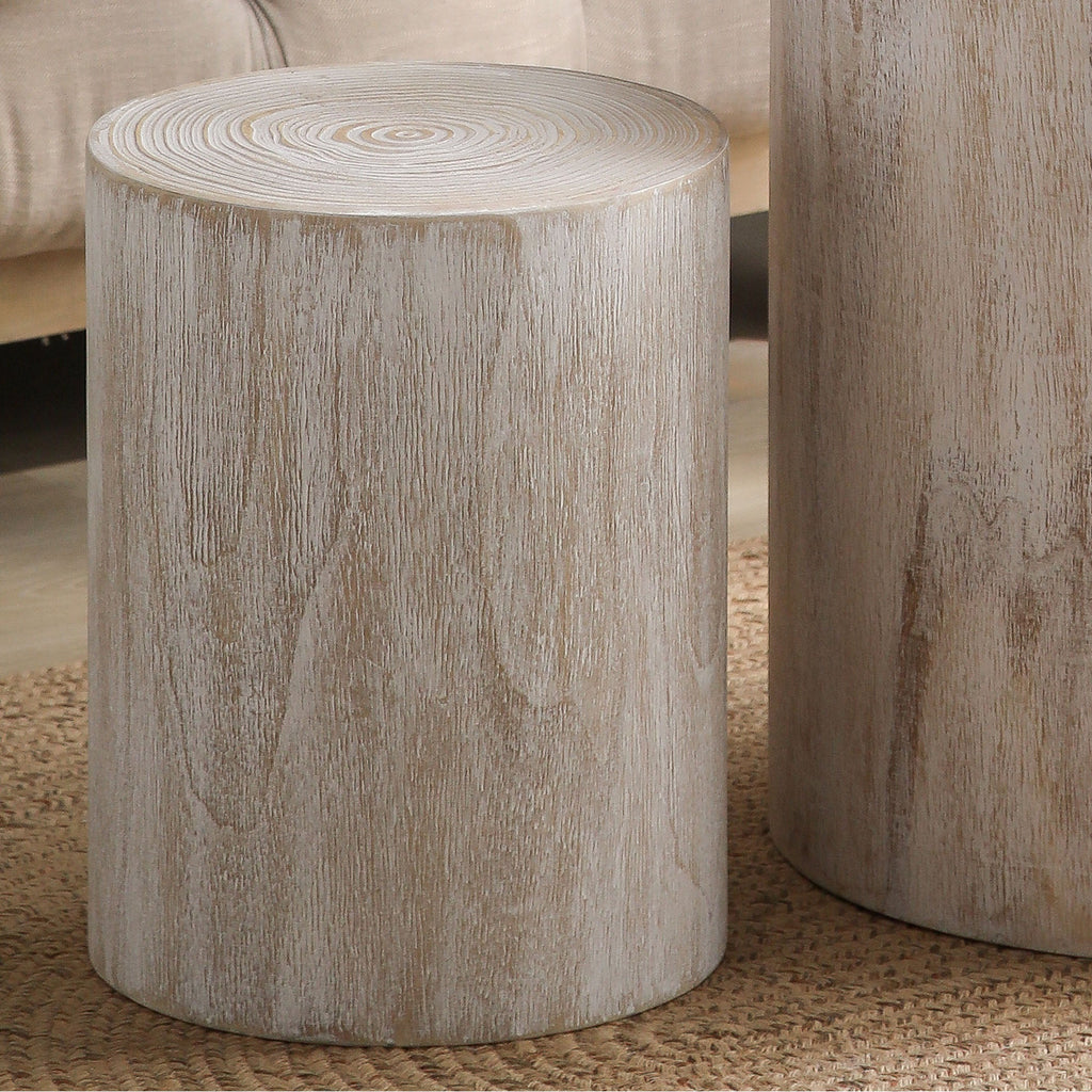 Set of 3 Rounded Wood Coffee Tables, End Tables, Plant Stands