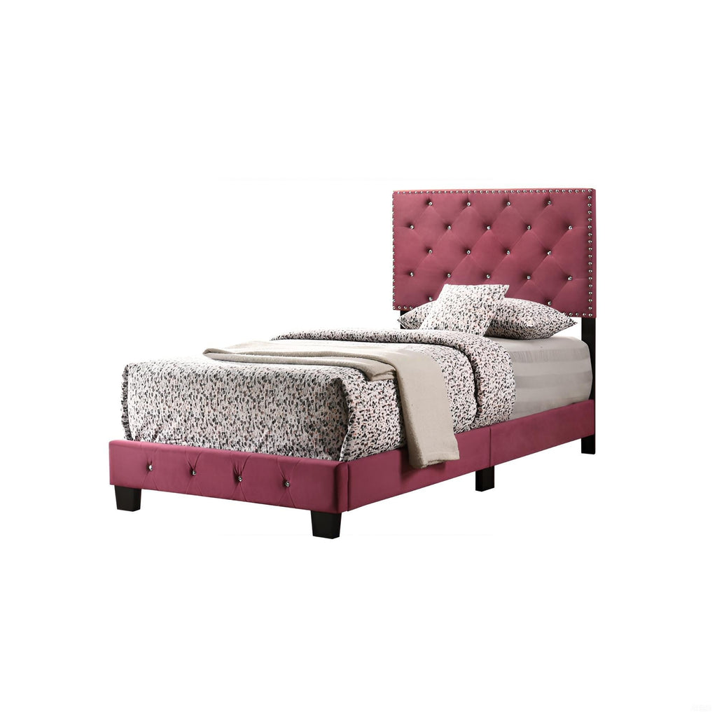 Charming Twin Bed In Cherry Finish