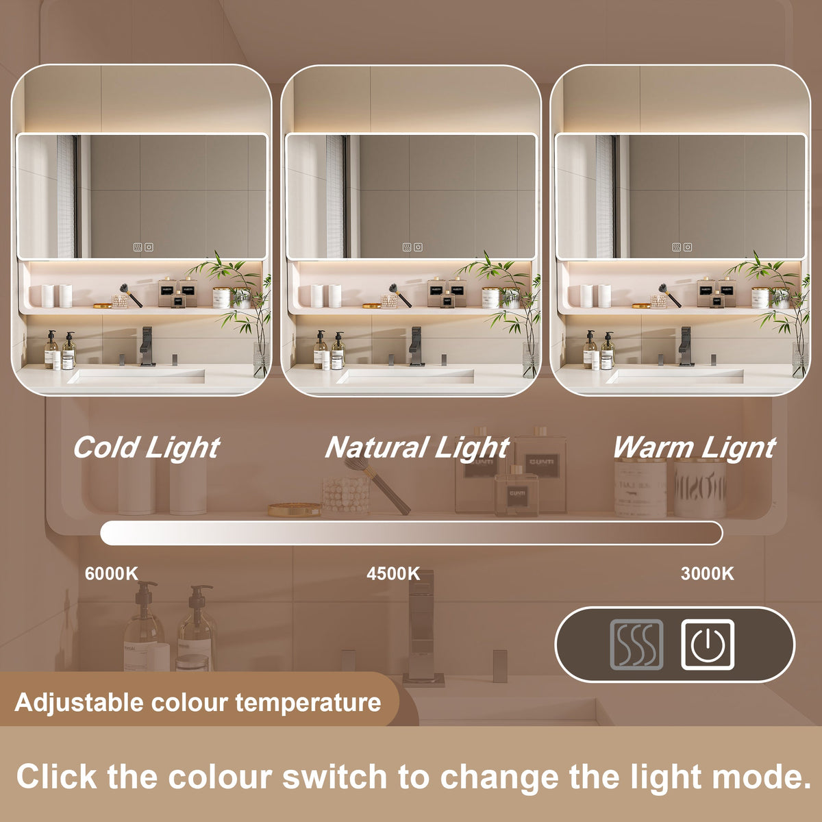 Aluminium Medicine Cabinet Mirror, 35 x 28 Inches