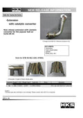 HKS 12-19 Subaru BRZ/Scion FR-S/Toyota 86 Extension Kit w/ Catalytic Converter 11999-AT002