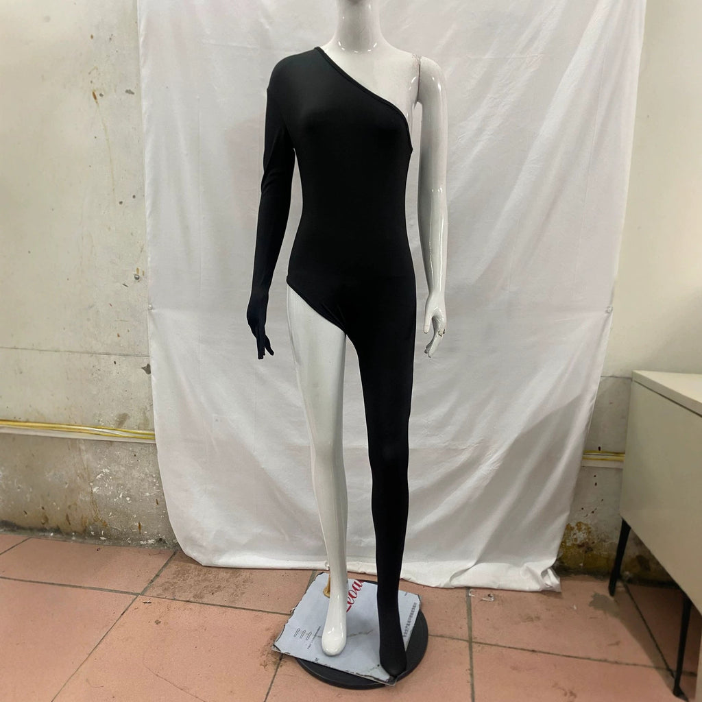 One-shoulder Jumpsuit With A Slimming Leg-revealing Design