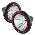Spyder 7 Inch HID 4x4 fog lights Black/Red Housing w/wiring W/Switch- Chrome FL-CH-JK7004BR-C 5037626