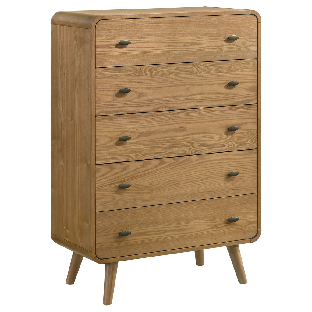 Winston Light Ash 5-Drawer Bedroom Chest of Drawers