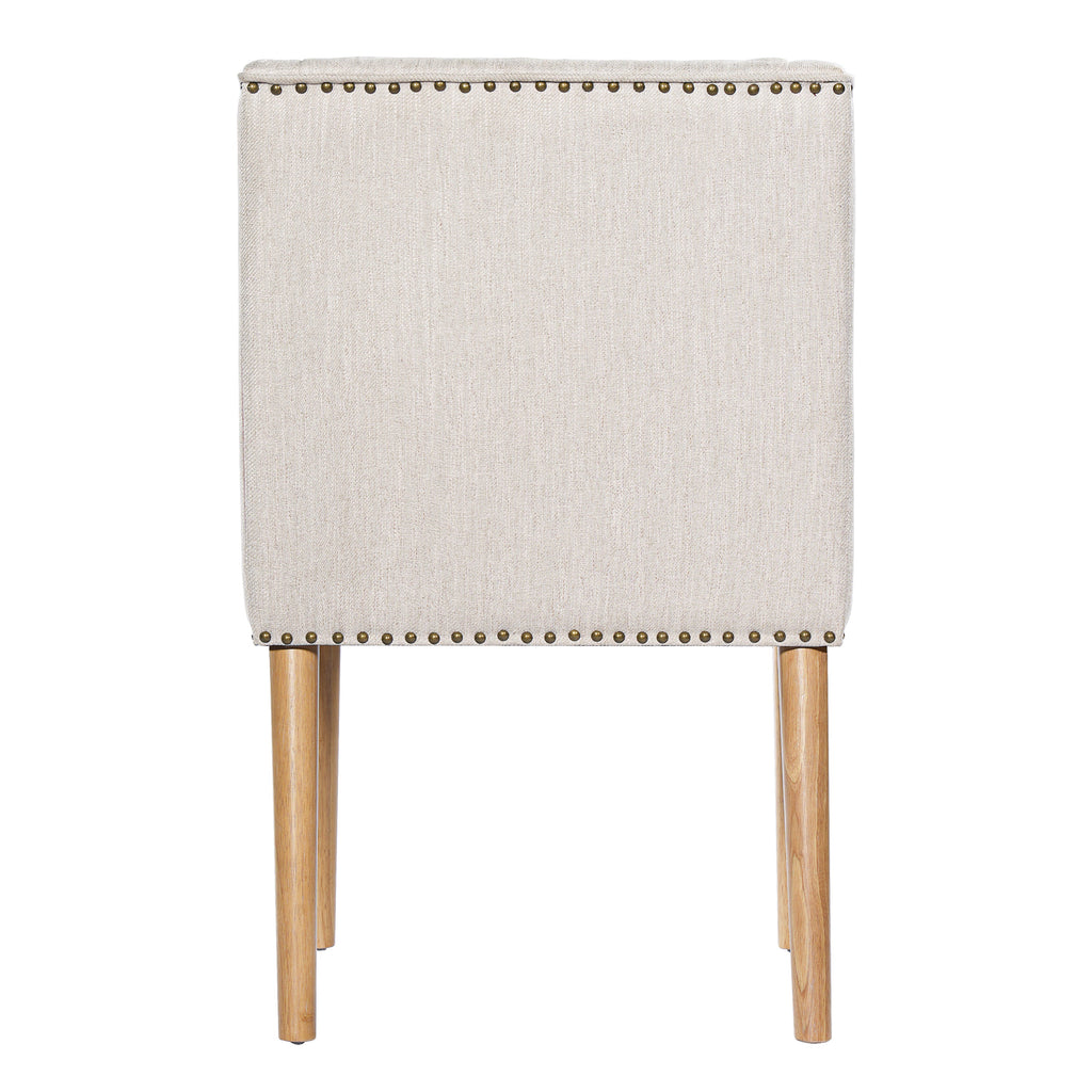 Light Luxury Rivet Upholstered Dining Chair (Set of 2)