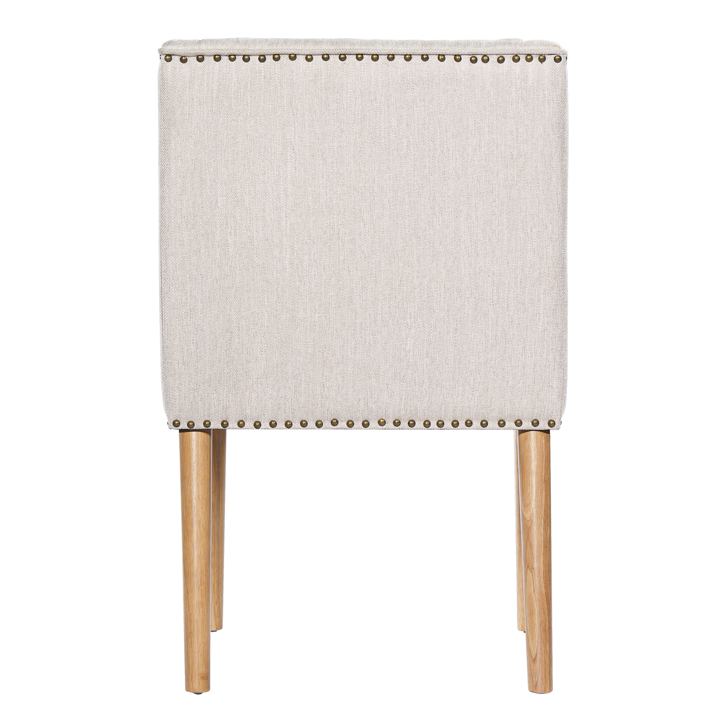 Light Luxury Rivet Upholstered Dining Chair (Set of 2)