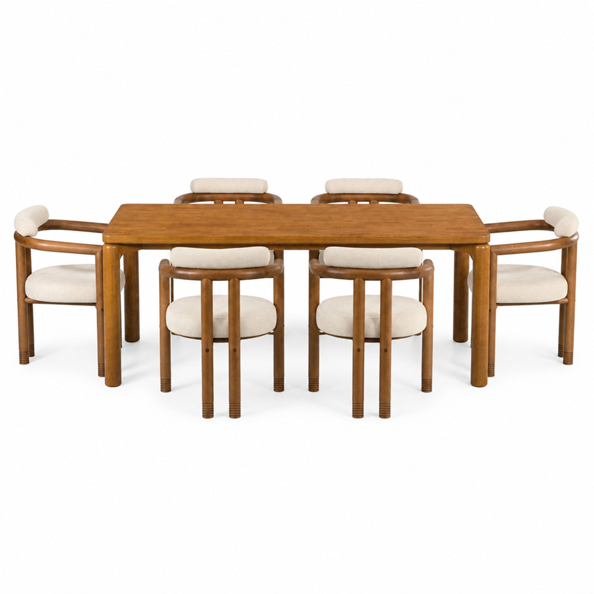 7-Piece Dining Table Set for 6, 70"