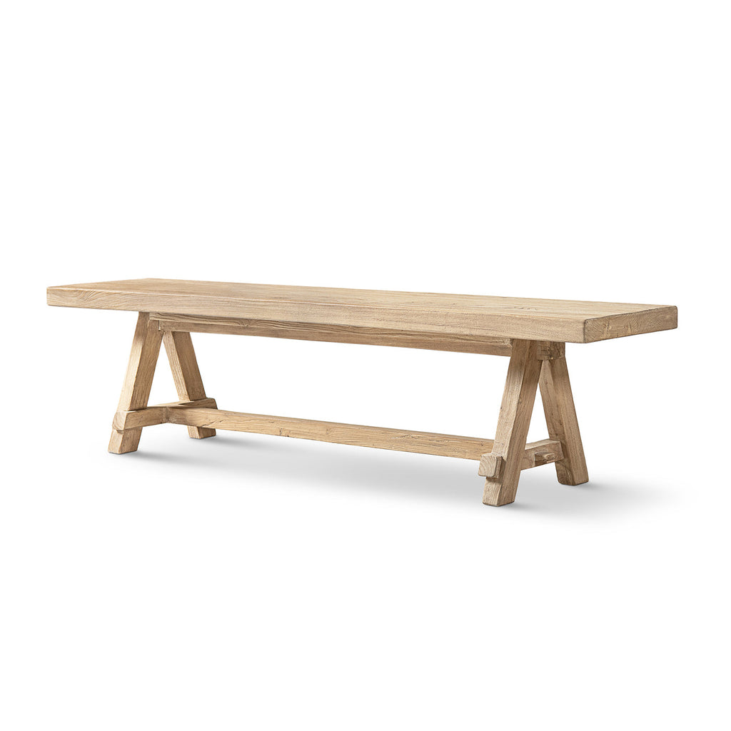 Hawthorne 72" Reclaimed Elm Trestle Dining Bench