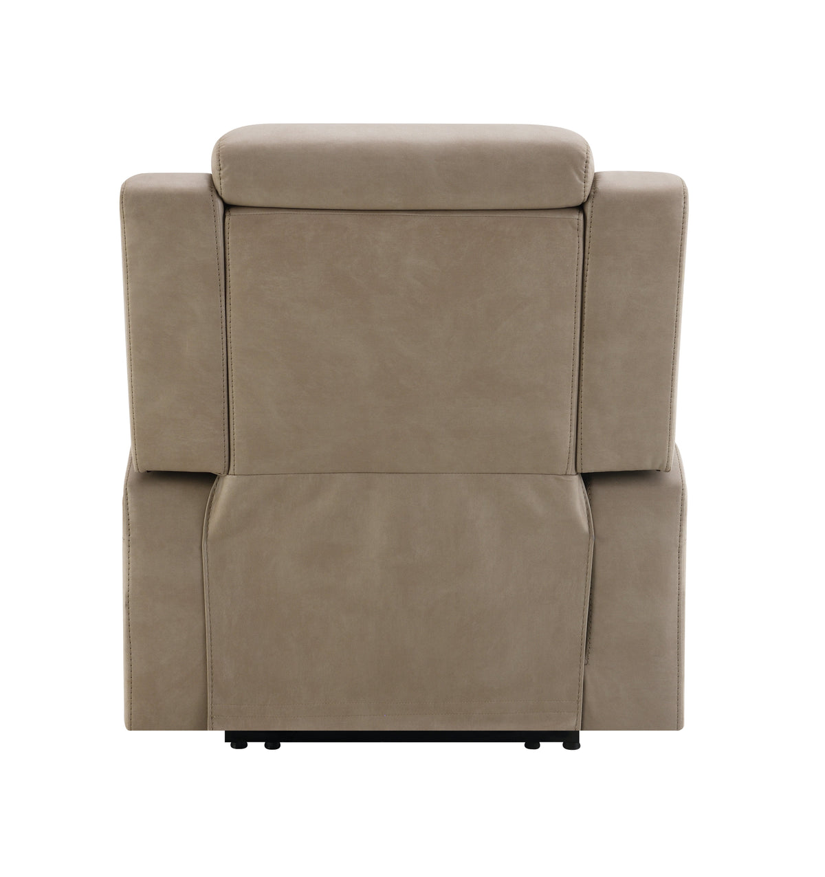 Lugo Camel Leather Aire Power Motion Recliner with Cup Holder
