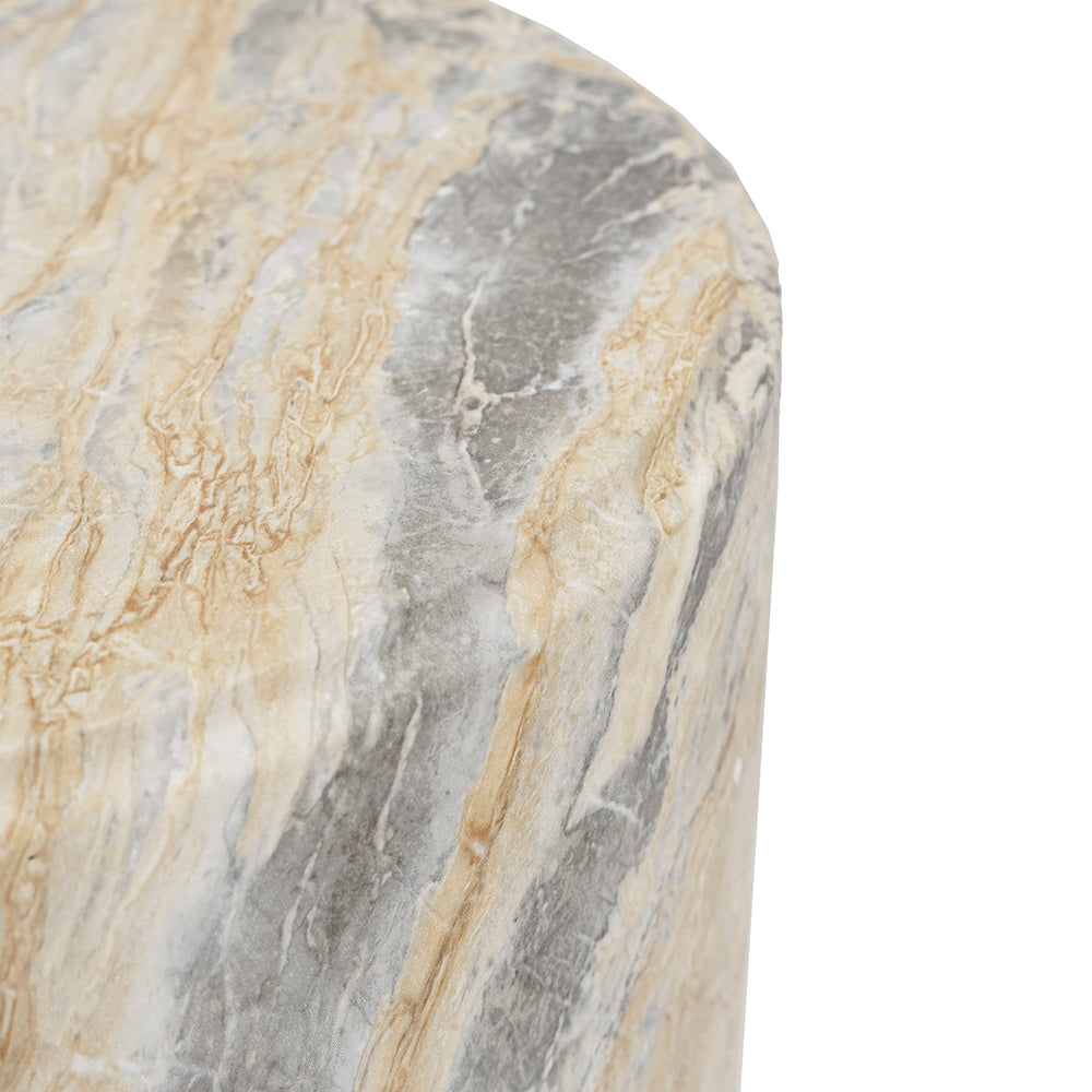 18.5-Inch Modern Marble-Look Stool