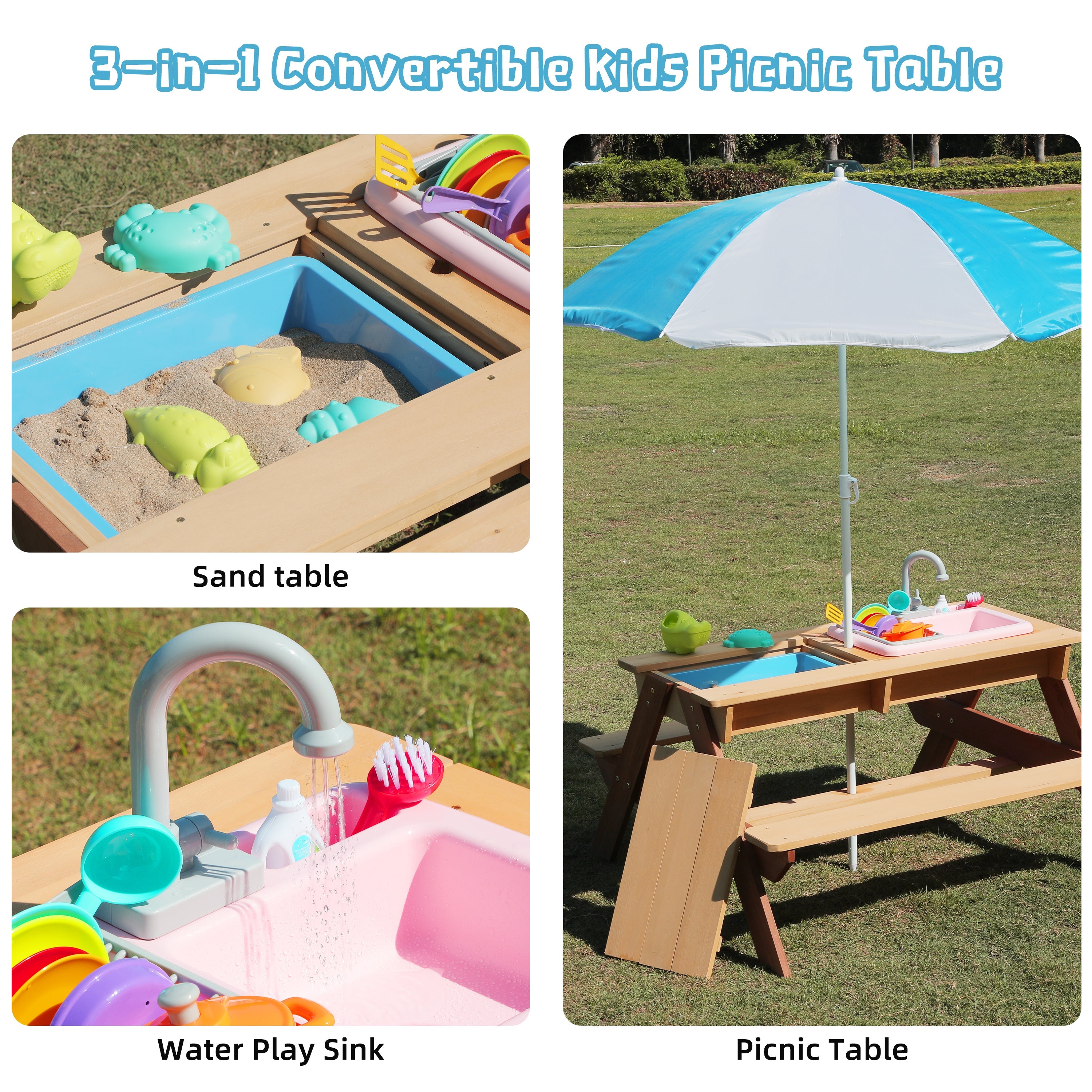 Wooden Kids Picnic Table