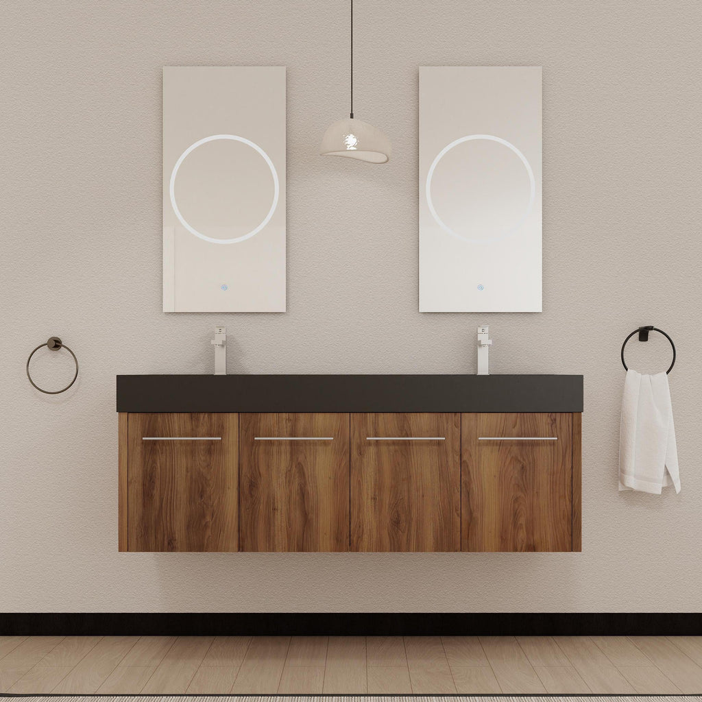 60 Inch Wall-Mounted Bathroom Vanity with Sink
