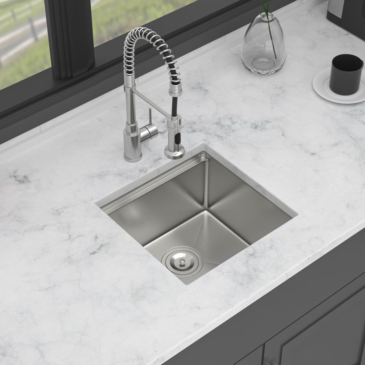 17" Undermount Kitchen Sink - Workstation Design