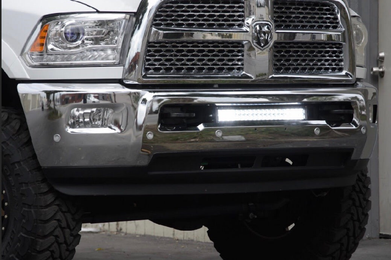 Cali Raised LED Cali Raised 10-18 Dodge Ram 2500/3500 22 Bumper Hidden Led Light Bar Brackets Kit For - W/ 5D Opti CR2558