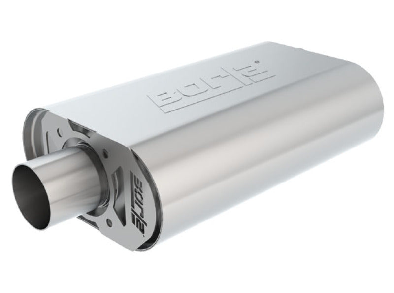 Borla CrateMuffler Stock SBC 283/327/350 S-Type 2.5in Offset/Center 14inx4.35inx9in Oval Muffler 400825