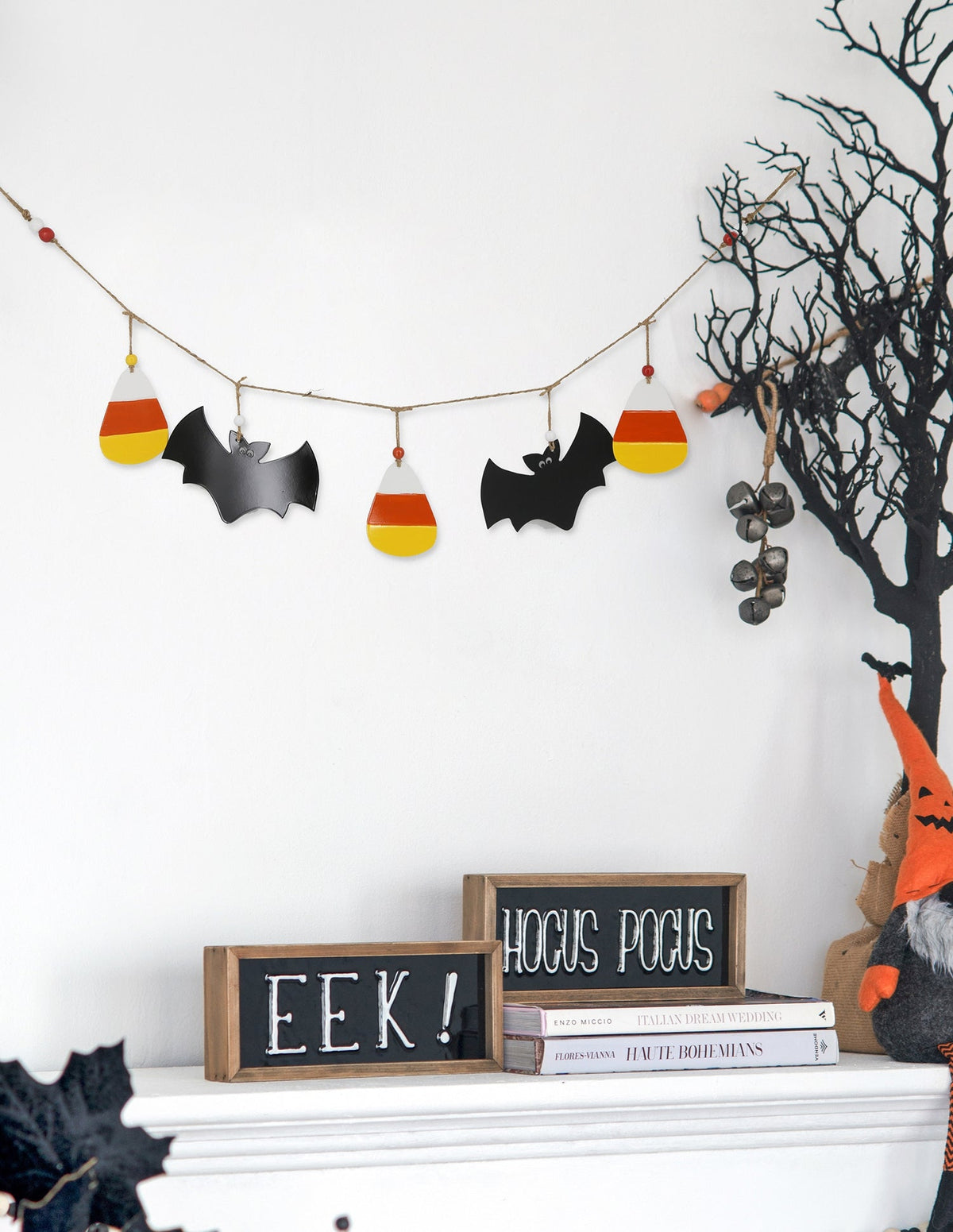 Set of 2 Halloween Garland for Holiday Wall Decor
