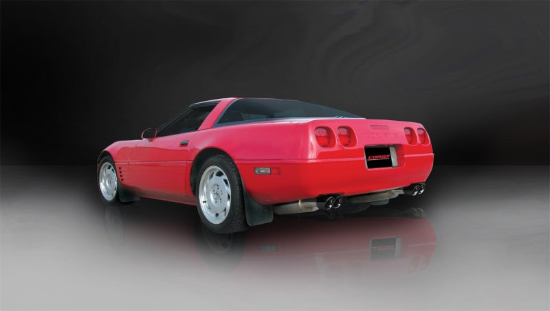 Corsa 86-91 Chevrolet Corvette C4 5.7L V8 L98 Black Sport Cat-Back Exhaust 14115BLK