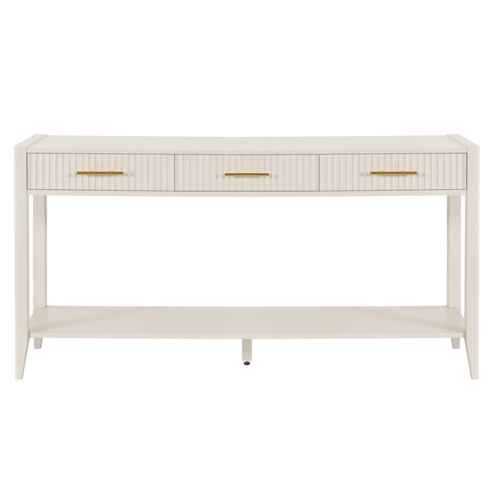 U_Style 60" Painted Console Table with 3 Drawers