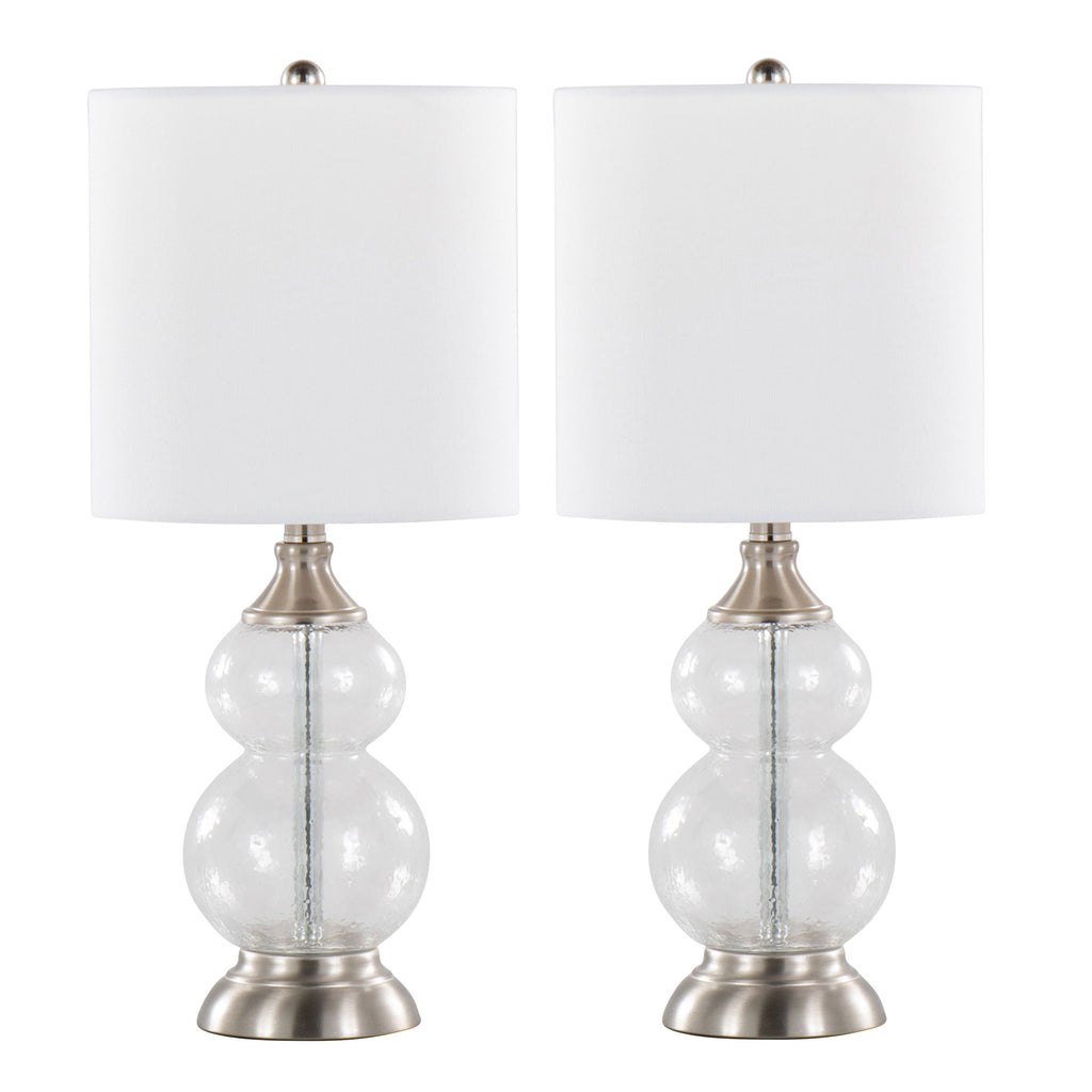 Belle 20" Contemporary Glass Accent Lamp