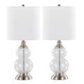 Belle 20" Contemporary Glass Accent Lamp