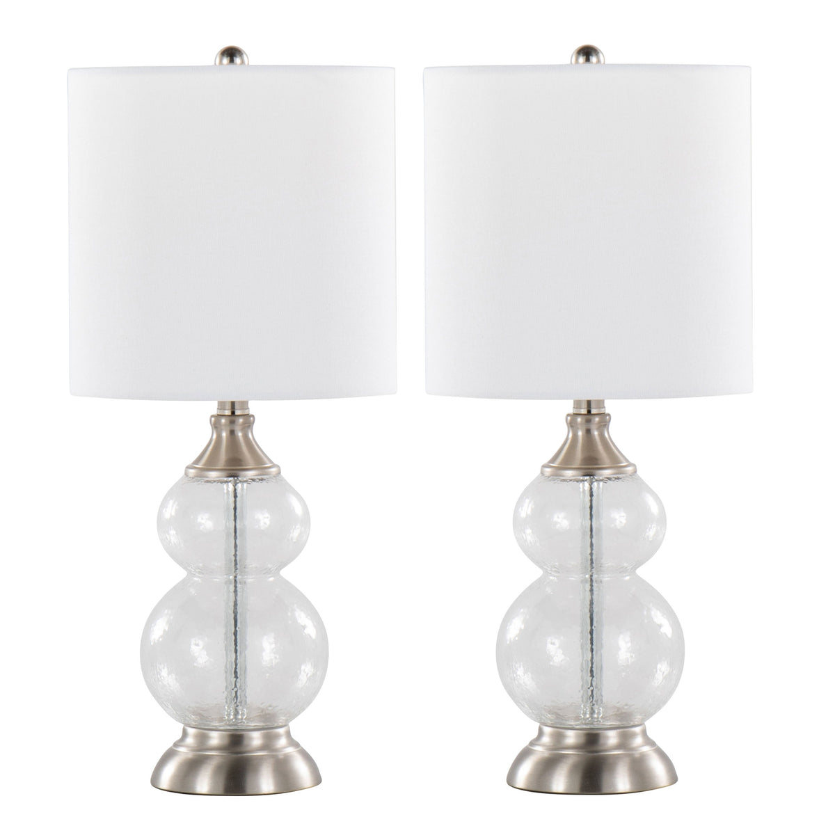 Belle 20" Contemporary Glass Accent Lamp