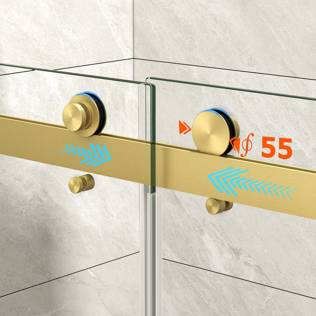 43"-48" W x 76" H Brushed Shower Door