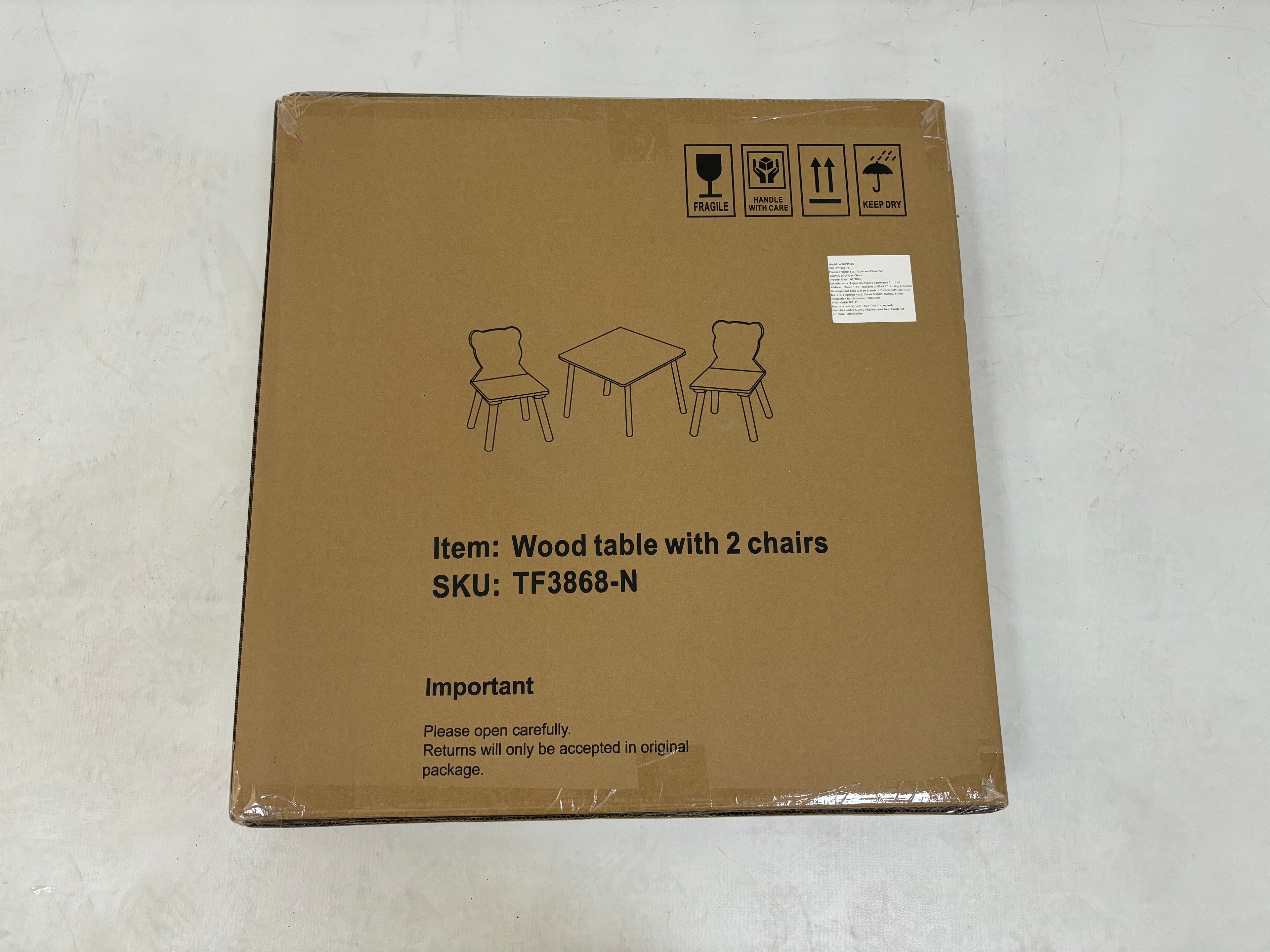Kids Table and 2 Chairs Set (Lion & Monkey)