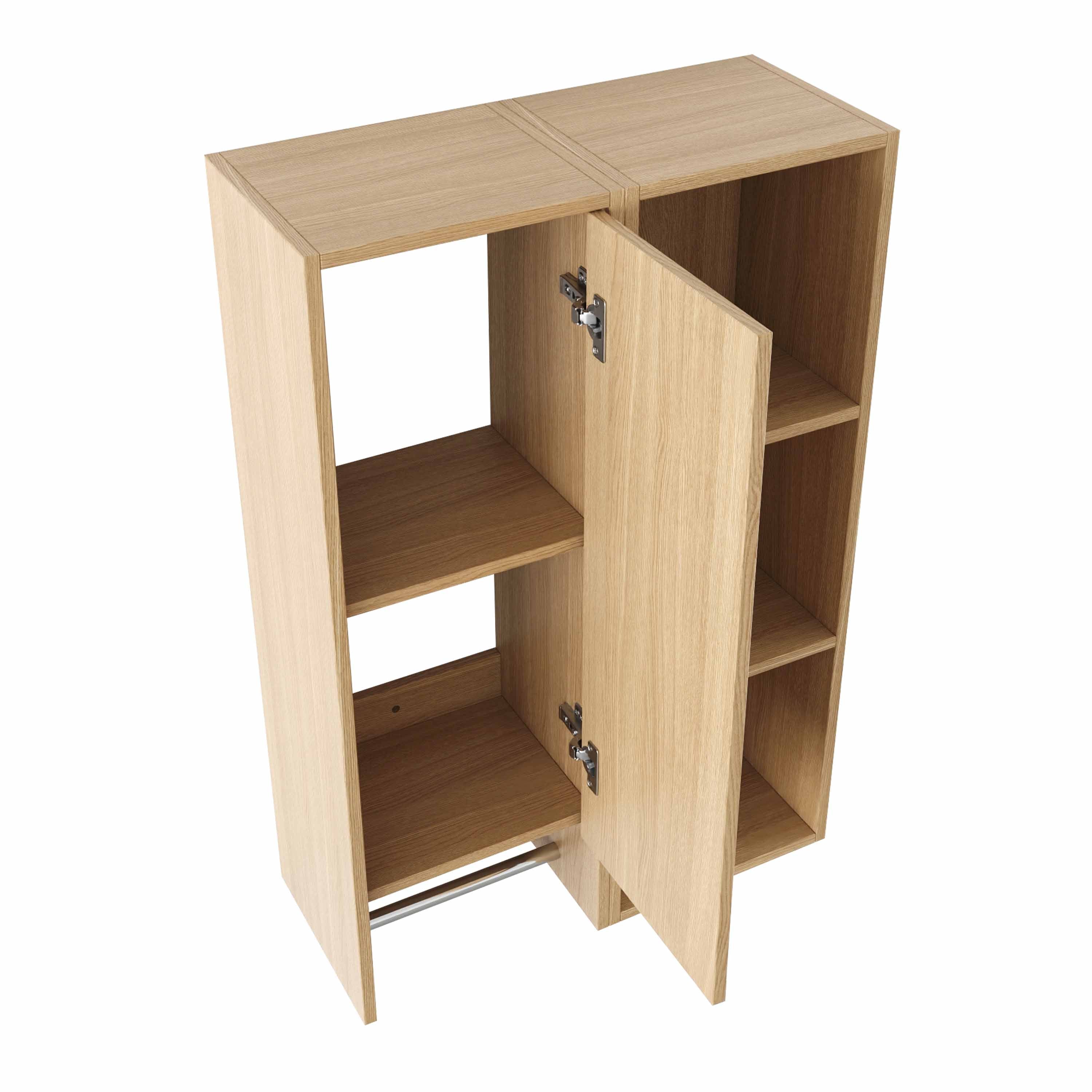 24 Inch Wall-Mounted Side Cabinet and Storage Shelves