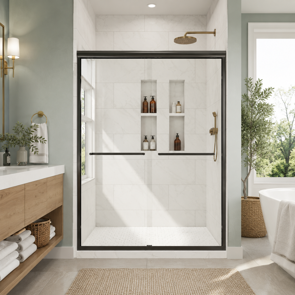 Framed Double Sliding Shower Door