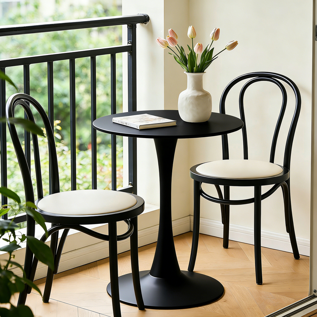 Black Round Dining Table