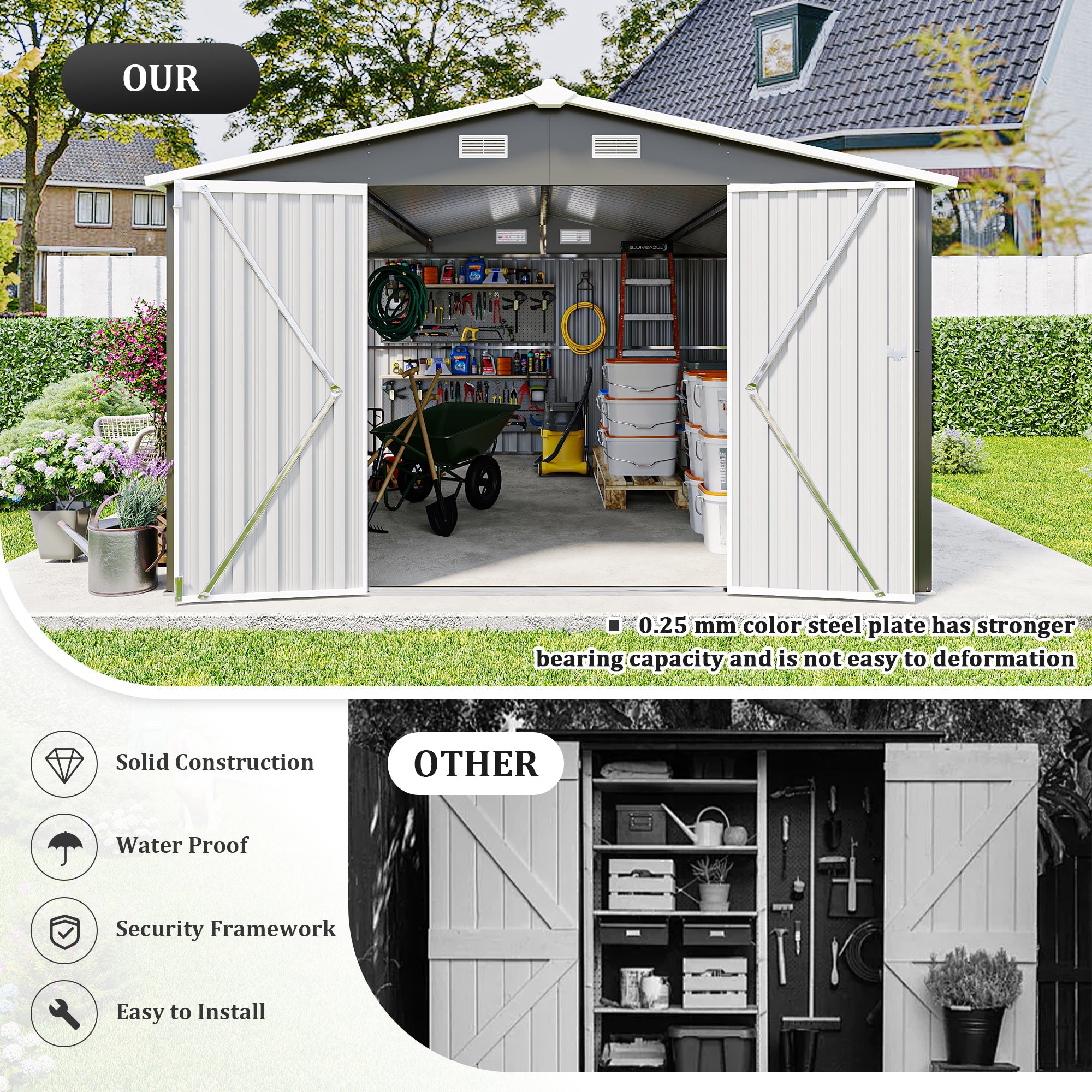 Campcraft Outdoor Storage Shed 10×14 FT