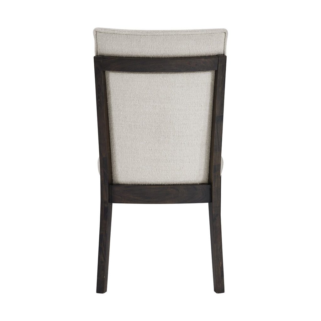 Brown Upholstered Dining Chairs, Set Of 2