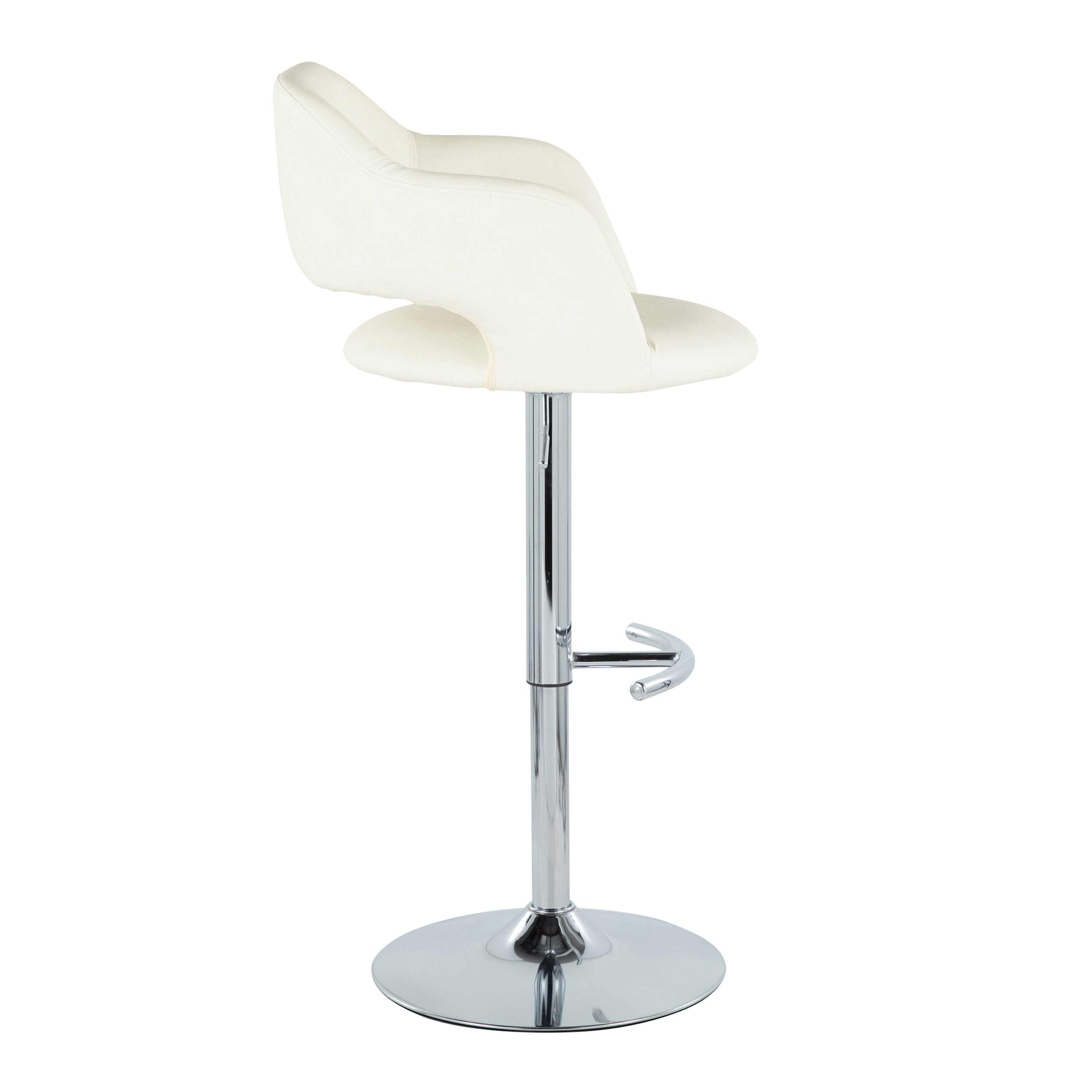 Contemporary Adjustable Barstool with Swivel