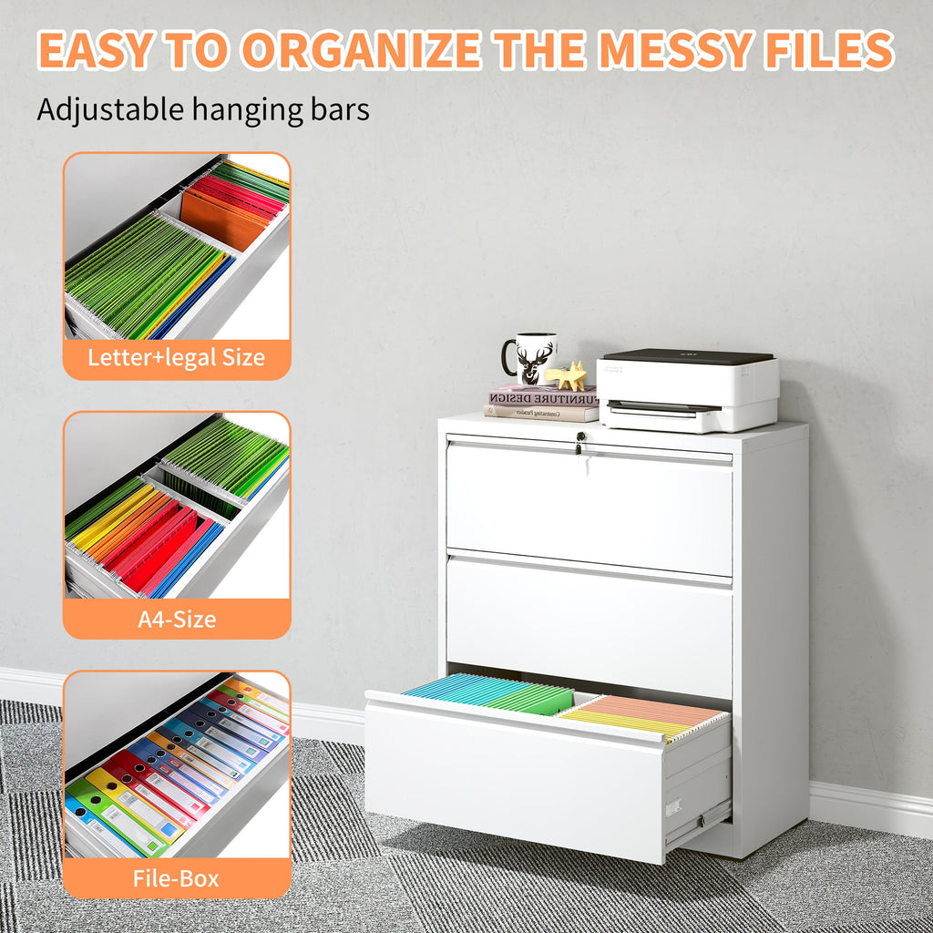 3 Drawer Lateral File Cabinet