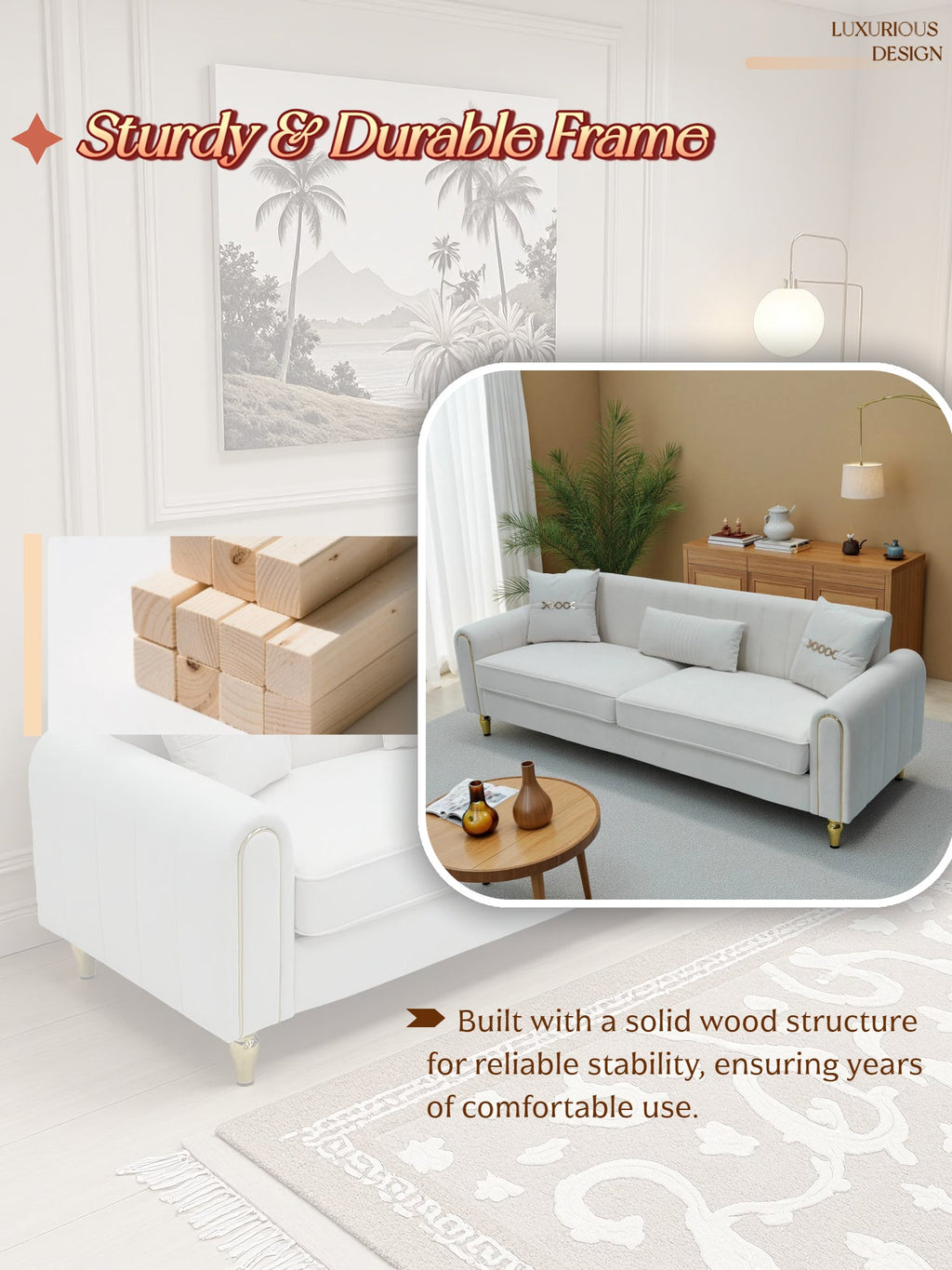 FX-P11-CW 3-Seater Sofa